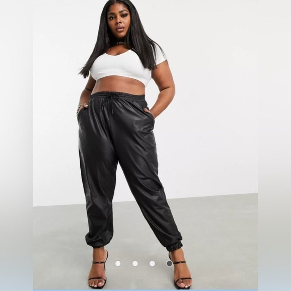 Clearance! ASOS Curve Vegan Leather Jogger